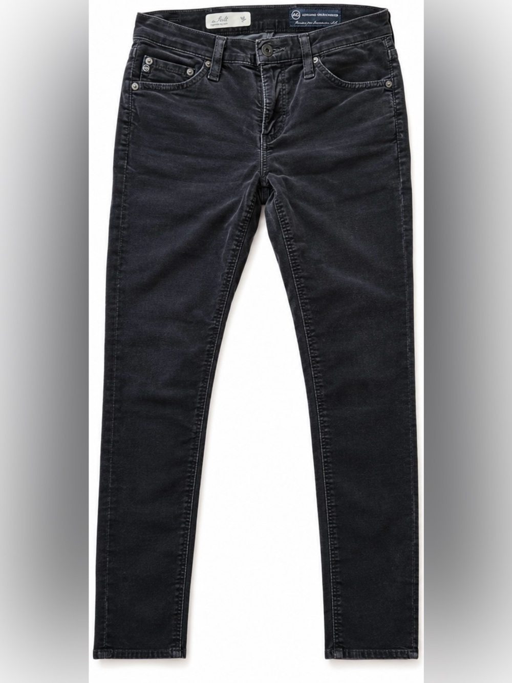 AG Adriano Goldschmied The Stilt Cigarette Leg Jeans 27R Black/Smokey Grey